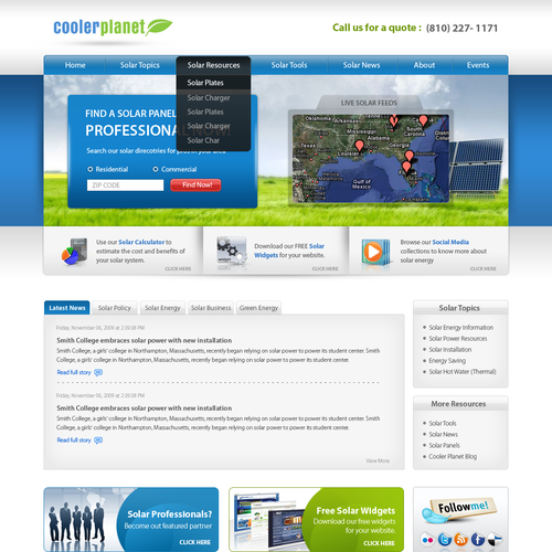 Web Page Design For Industry Leading Solar Energy Website Ontwerp door WXD Designs
