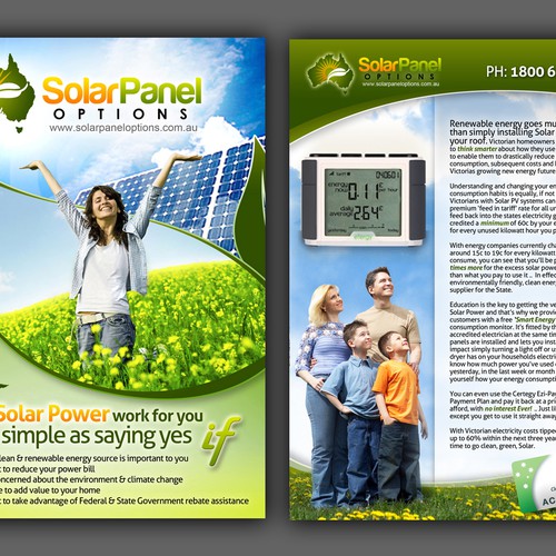 Solar Panel Options Brochure Design Design by kristianvinz