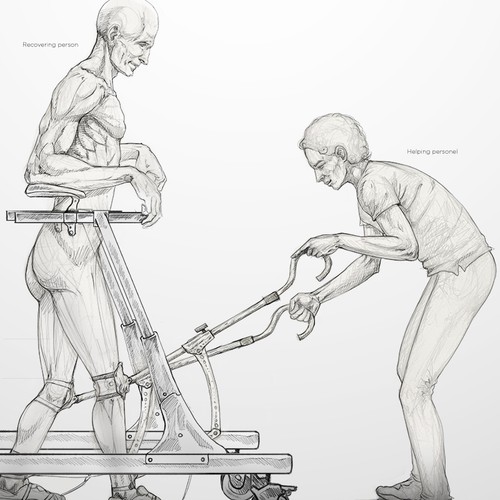 Need stylish graphic illustration intense physical therapy treatment