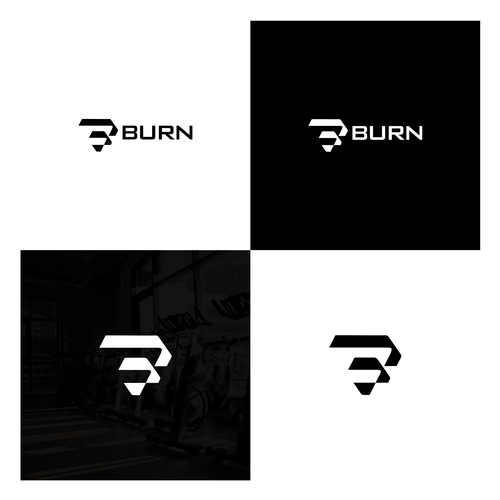 “Design a fierce, industrial-chic brand identity for a HIIT gym called BURN” Design by RowSheet