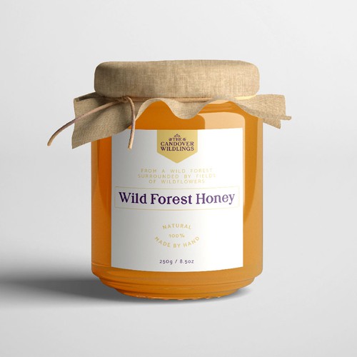 The Bees Need You! Wild Forest Honey Label Design. Design by dizajntin