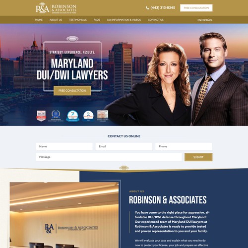 DUI Lawyer Landing Page Design by pixelwebplanet