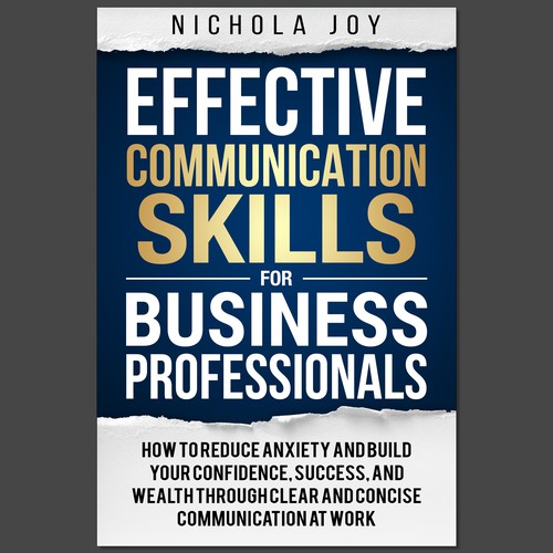 Design a book cover targeting  business professionals that want to enhance communication skills. Design by Ramarao V Katteboina