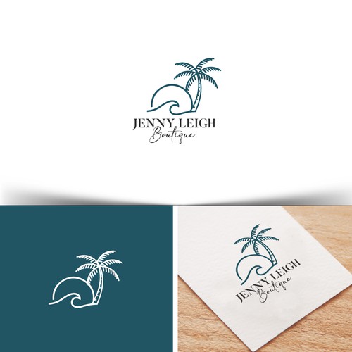 Design a standout logo with a coastal vibe for online boutique Design by Web Hub Solution