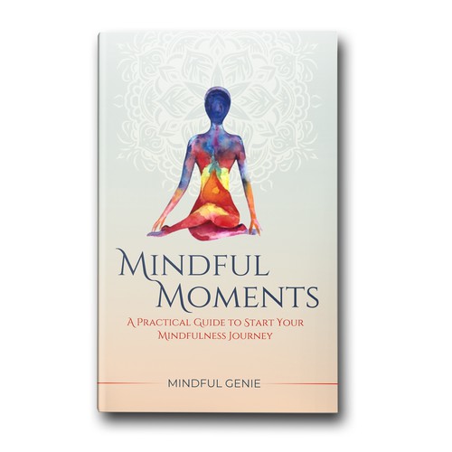 Catchy book cover design for my mindful meditation book. Design by RKM Designs