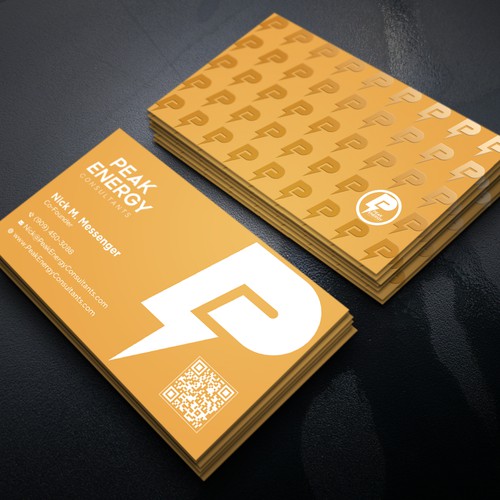 Modern Business Card Design for Electric Energy and Solar Company Design by Brandmaker artist