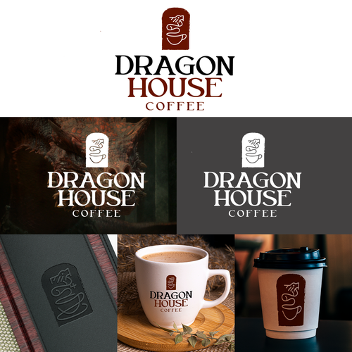 Design a Mediaeval Dragon Logo for a Coffee Company Design by Luis Delgado