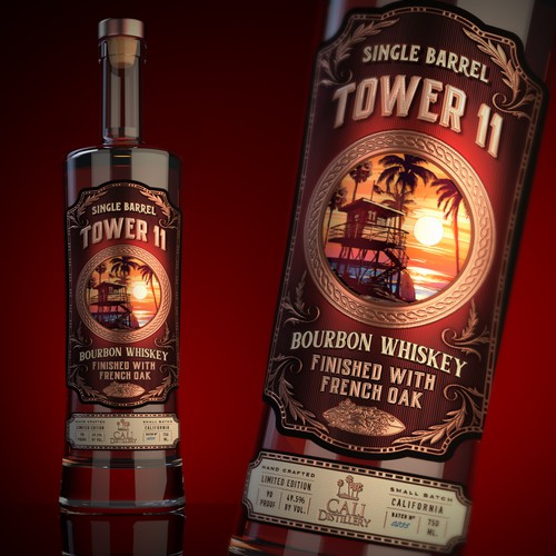 Design a new California Whiskey Label Design by :DiegoGuirao