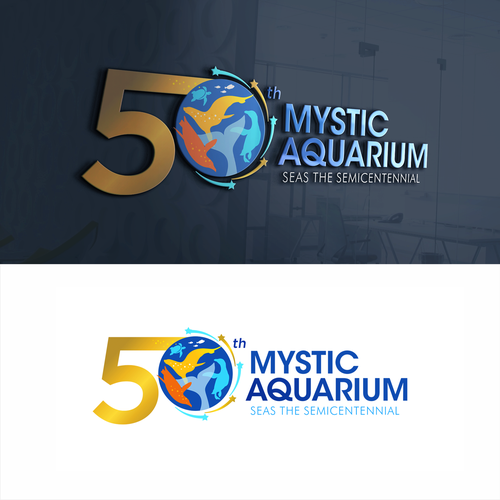 Mystic Aquarium Needs Special logo for 50th Year Anniversary Diseño de Grad™