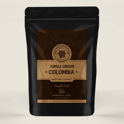 Disney's Beans First custom ground coffee product label Design by Radmilica