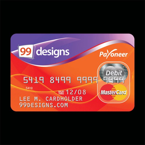 Prepaid 99designs MasterCard® (powered by Payoneer) Design by nejikun