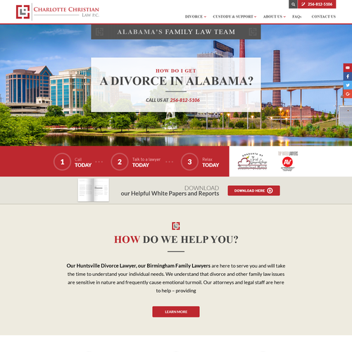 Law firm needs website front page and header redesign Réalisé par MotiveD