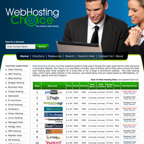 Redesign WebHostingChoice.com Design by ArsDesigns!