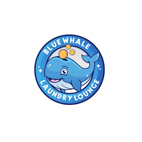 Unleash Your Creativity, Logo Design for "Blue Whale Laundry Lounge" Design by Chickvek.Labs