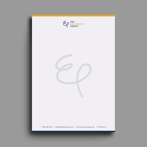 Clean, simple note design, The Endowment Project Design by Hasanssin