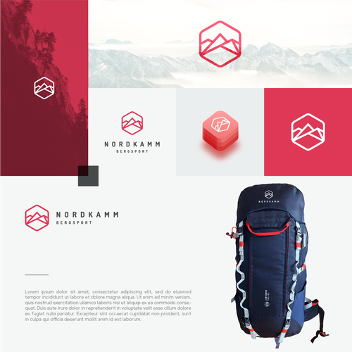 Clean Logo for Mountaineering Brand Design by DJstudio