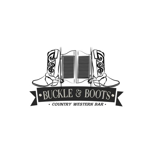 Buckle & Boots Logo for a new Country Western Bar Logo design contest