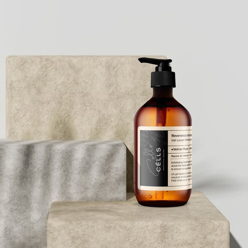 Minimalist label design for shampoo bottle Design by GARDOUM