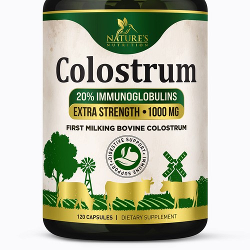 Powerful, Colostrum Design Needed for Nature's Nutrition Design by FreshApple@Michelle
