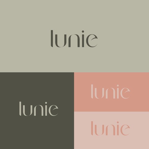 "Brand identity for Lunie, a premium self-care brand designed for women who value quality, aesthetics" winning Logo & business card