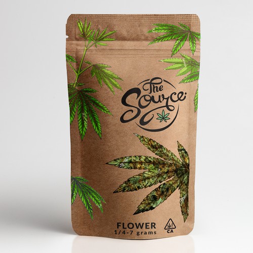 Cannabis Flower Bag Design Design by Sashkica