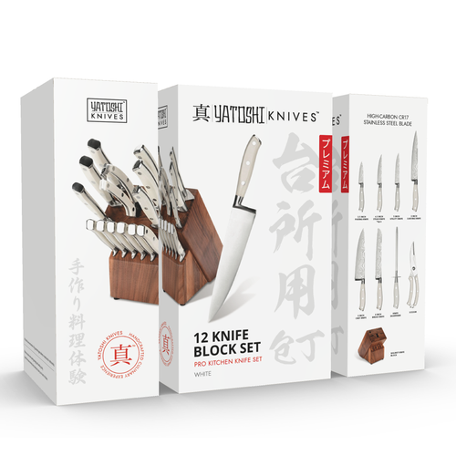 Kitchen knife block set packaging, Product packaging contest