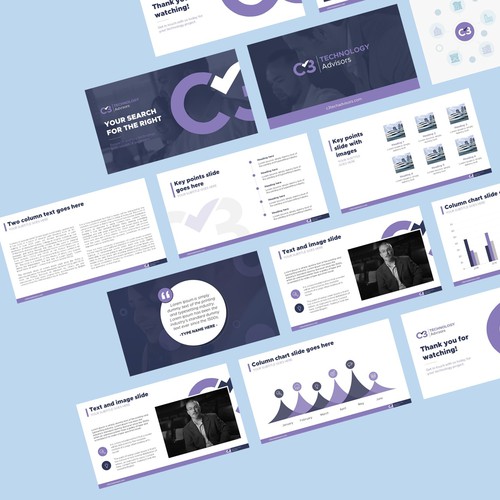 Design a Modern Techy PowerPoint Template Design by Leohoho