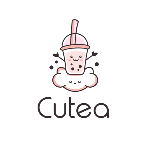 Cute and clean logo for boba/bubble tea shop! Design by AdriánKG