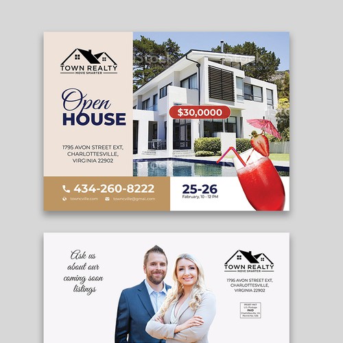 Open House Flyer - Champaign and Snacks! Design by Amirpalashi *****