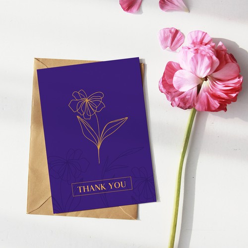 Thank you card design Réalisé par Hanifa design