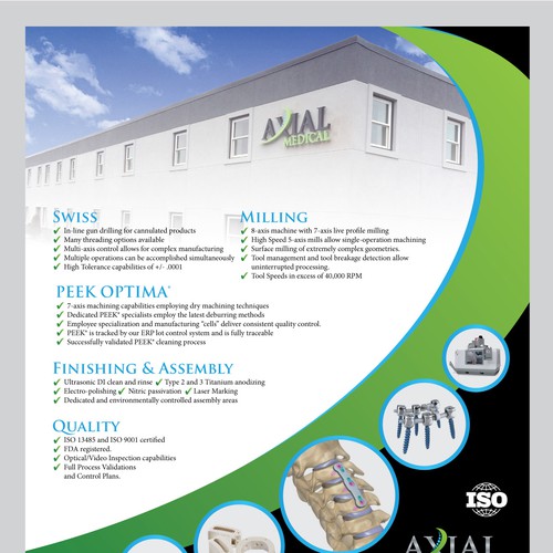 1-Page Medical Device Manufacturing Sell Sheet-ontwerp door DesignsTRIBE