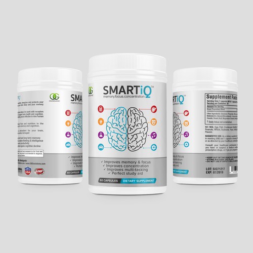 Brain Supplement Label Design Design réalisé par DesignSBS