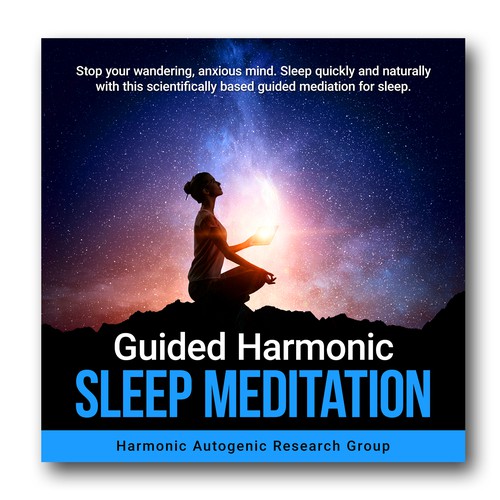 Design an abstract dark on dark sleep meditation book cover Design by The Cloud Digital
