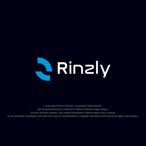 Logo design showcase rinzly branding graphic design digital environment modern aesthetic