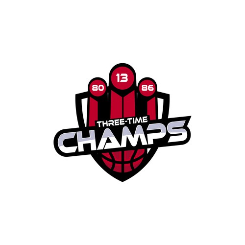 Basketball Logo for Team 'Three-Time Champs' - Your Winning Logo Featured on Major Sports Network Design by BRANDIT+