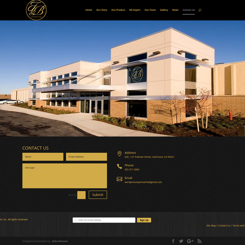 Black & gold themed website design Réalisé par WordpressExpert