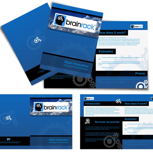 Brochure design for Startup Business: An online Think-Tank Réalisé par aprin ink