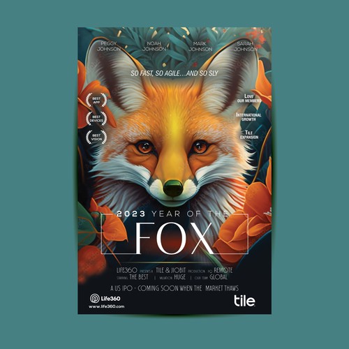 Life360 2023 Year of the Fox Poster Design by Rohit Kundu