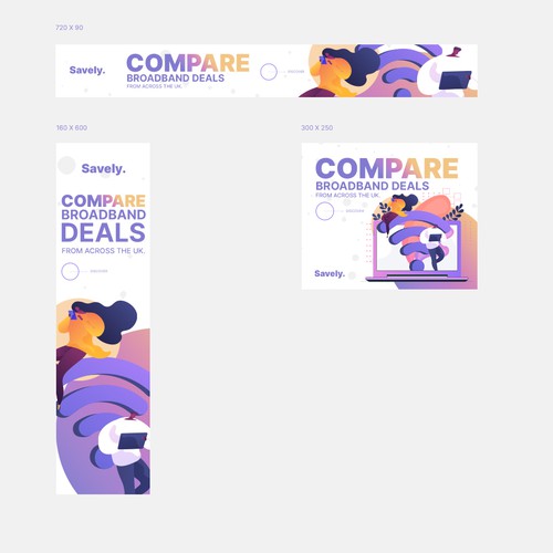 We need a standout banner ad for a modern broadband switching website. Design by Arie ツ︎