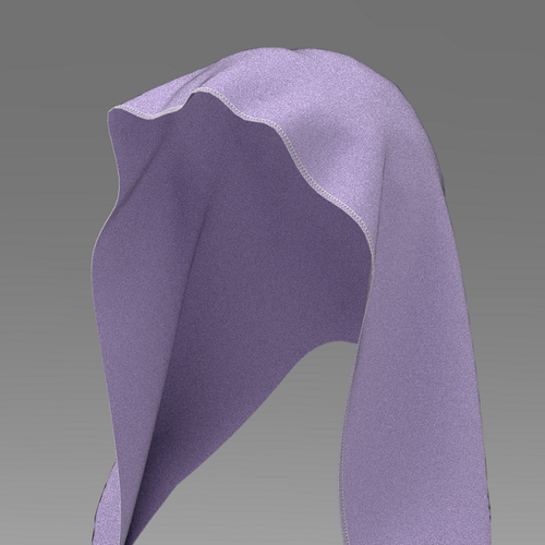 Sleek, modern 3D product rendering of head wrapping scarf. Design by Muzaena