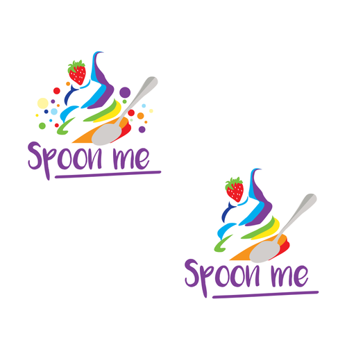 Create a trendy logo for a new Frozen yogurt shop! Spoon Me Yogurt Design by Helma