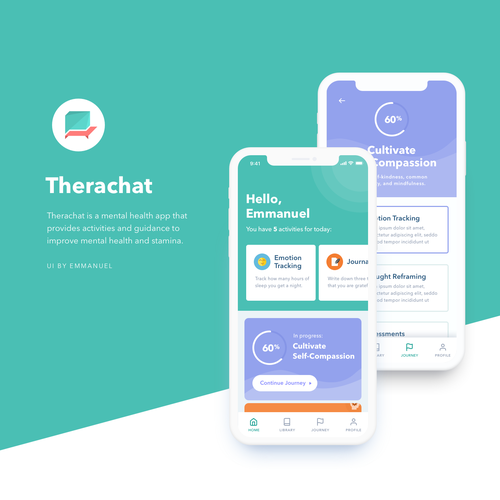 Mental Health App needs fresh design ideas Réalisé par Emmanuel®