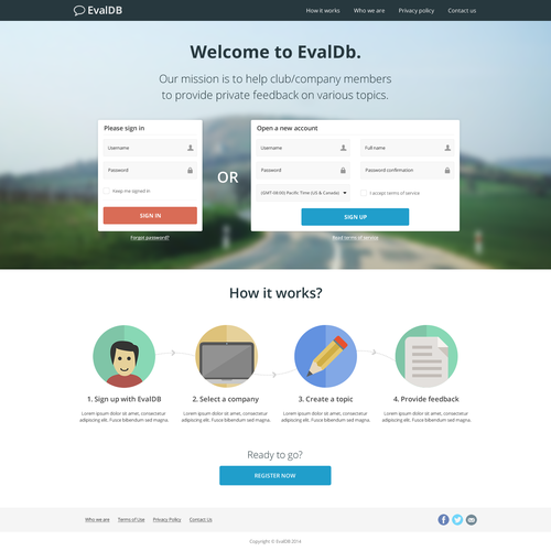 Landing sign in/sign up page Ontwerp door anastasa