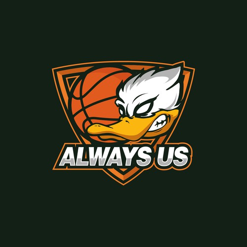 Basketball Logo for Always Us - Your Winning Logo Featured on Major Sports Network Design by Apoteósico