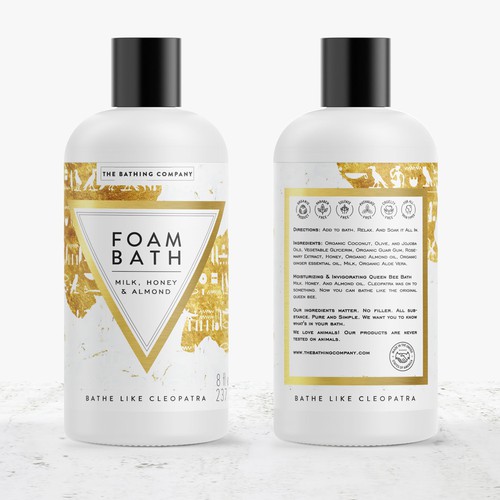 Foam Bath Bottle Labels Design by bcra
