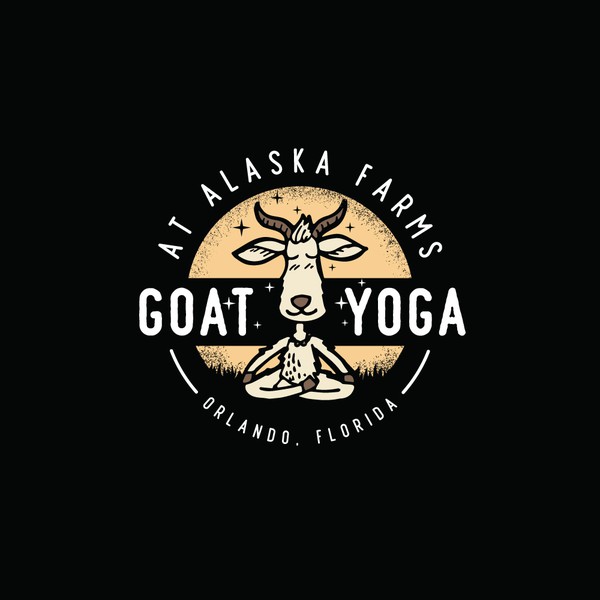 A combined classic and playful style for the Goat Yoga logo.