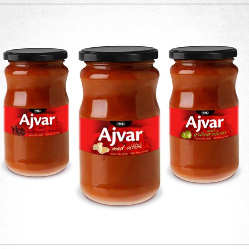 Label production for Ajvar Design by Lucky Pen