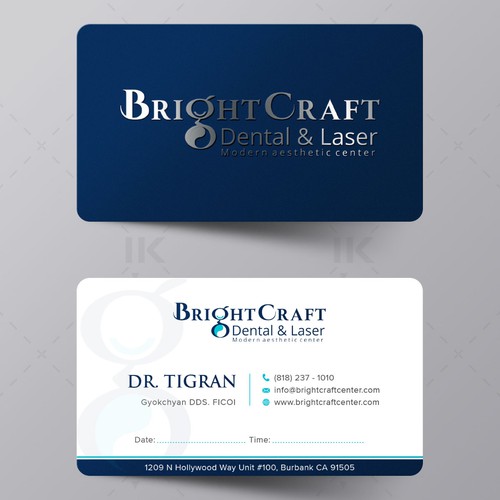 Modern Dental and Medical SPA business card Design réalisé par IK_Designs