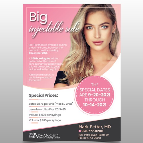 Botox and Filler Injectable Sale Add Design by inventivao