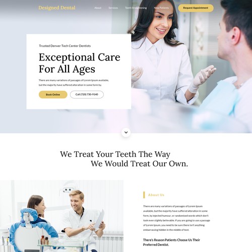 Home page for dental practice Design by AKDCreative